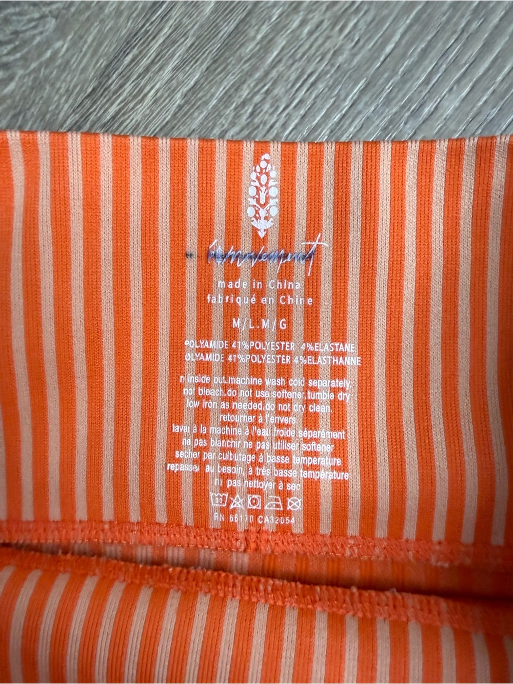FP Movement by Free People Orange Colorblock “Striped Mixing Shorts” in Papaya - Picture 4 of 8
